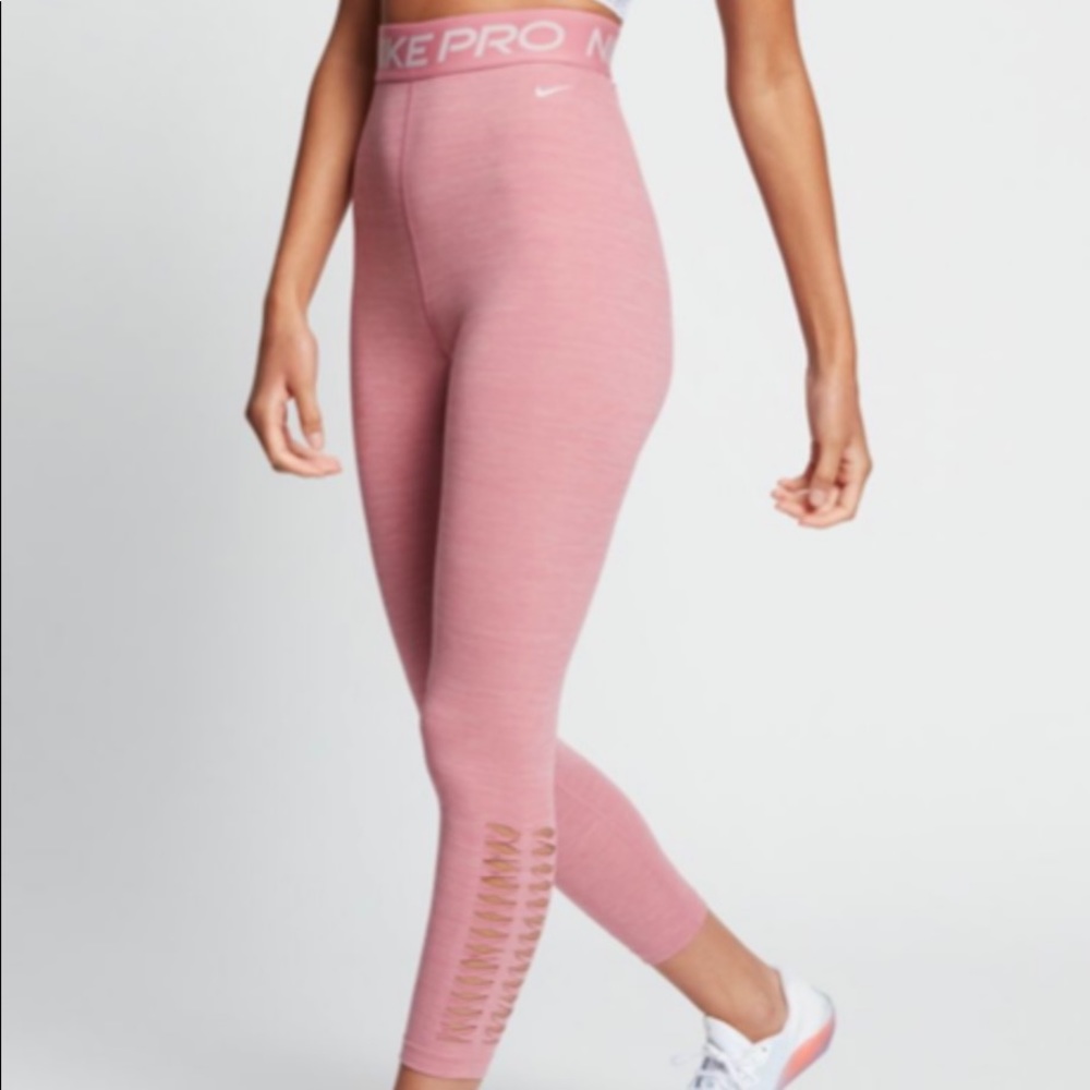 Nike Pro Hi-Rise Light Pink Leggings